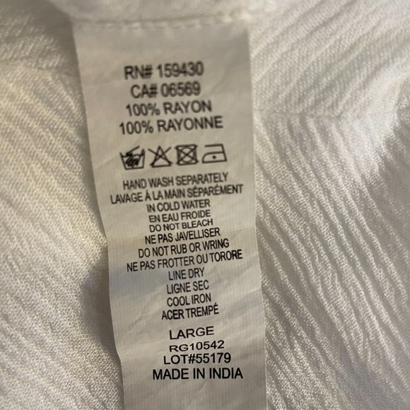 Elan Beach Cover-up White - Size L - Picture 5 of 6